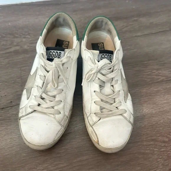 White and Green Golden Goose Sneakers size 8 - Picture 4 of 7